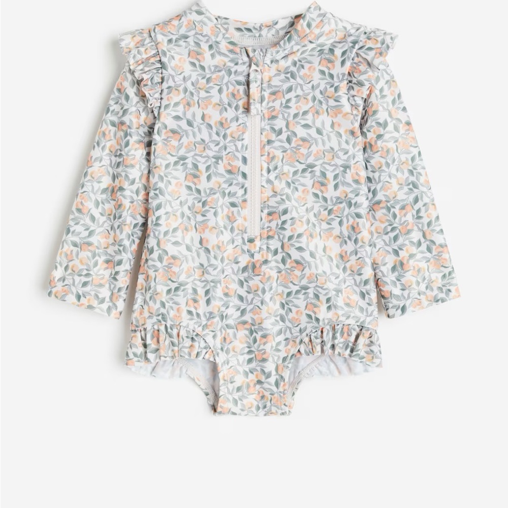 H&M Peach Long Sleeve Baby swimsuit